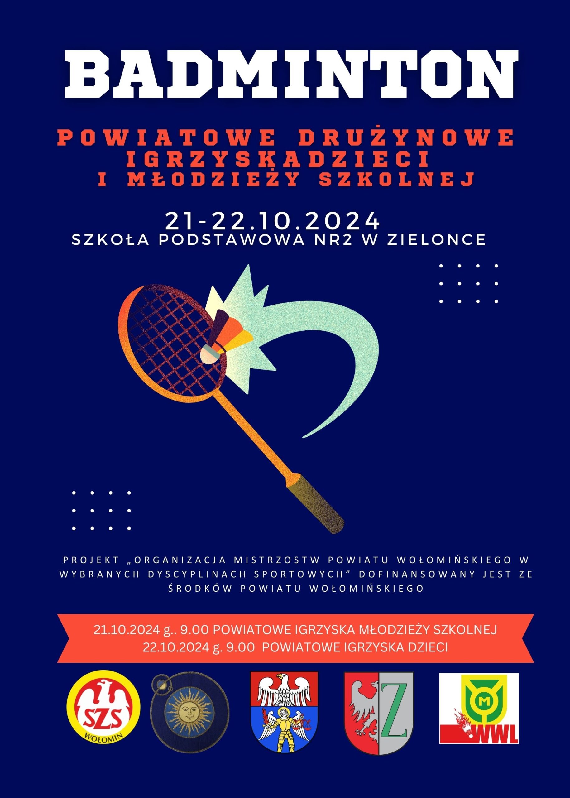 POWIATOWE IGRZYSKA DZIECI W BADMINTONIE DZIEWCZĄT I CHŁOPCÓW